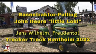 John Deere RasentraktorPulling  Trecker Treck Sontheim 2022 [upl. by Morehouse]