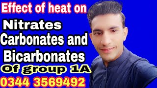 Effect of heat on Nitrates Carbonates and Bicarbonates of group 1A elements [upl. by Ardnik413]