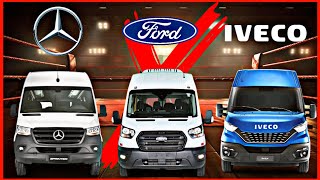 COMPARATIVO TEÓRICO MB SPRINTER X FORD TRANSIT X IVECO DAILY [upl. by Hobbie662]