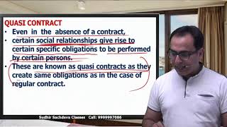 Indian Contract Act 1872  Features of Quasi Contract [upl. by Nadaha]