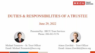 Duties and Responsibilities of a Trustee [upl. by Eno]