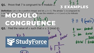 Number Theory Modulo Congruence Examples [upl. by Joanne]