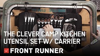 THE CLEVER CAMP KITCHEN UTENSIL SET w CARRIER  by Front Runner [upl. by Aecila]