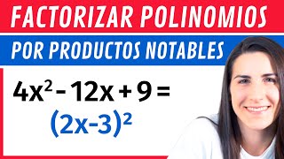 FACTORIZAR Polinomios por PRODUCTOS NOTABLES 😼 [upl. by Ardnoed]