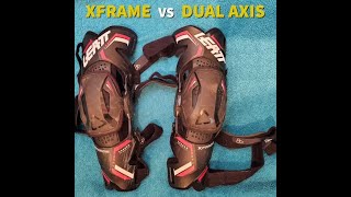 Knee PROTECTORS vs BRACES  Leatt DUAL AXIS vs XFRAME [upl. by Anitsyrhc]