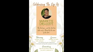 Celebrating The Life Of Mariette Dieujuste 10192024 [upl. by Hannie626]