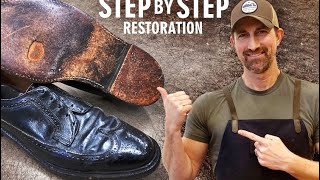 Vintage Shoe Restoration  ASMR  Florsheim Imperials [upl. by Ain841]