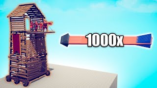 TOWER vs 1000x OVERPOWERED UNITS  TABS  Totally Accurate Battle Simulator 2024 [upl. by Alberic589]