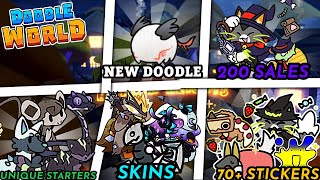 Unique Starters New Doodle 70 Stickers  End of Halloween Event amp More Doodle World [upl. by Dnalra]