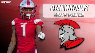 RYAN WILLIAMS 2023 HIGHLIGHTS  EXPLOSIVE WIDE RECEIVER 🏈 🔥 [upl. by Towbin]