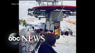 11 people were injured on a broken ski lift in Eastern Europe [upl. by Cogan]