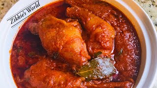 NIGERIAN CHICKEN TOMATO STEW RECIPE HOW TO FRY NIGERIAN TOMATO STEW  ZIKKIE’S WORLD [upl. by Pirzada61]