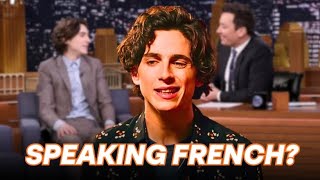 quotTimothee Chalamet Speaking Frenchquot [upl. by Rotow287]