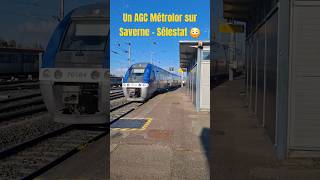 SNCFTER Fluo Arrivée dun AGC à Strasbourg vers Sélestat sur la voie 7 train music viral sncf [upl. by Ho]