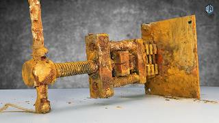 Rusty Antique Aluminum Cutter DIY Machine Restoration Videos [upl. by Sewell464]