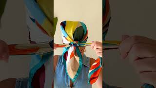 How to tie a large head scarf  easy scarf tutorial hairstyles [upl. by Hsetih]