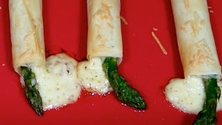 Asparagus in Filo Pastry Phyllo Wrapped Asparagus recipe [upl. by Christianna241]