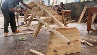 Amazing Full DIY Process Crafting a Classic Boat  Woodworking Creative New Projects [upl. by Styles]