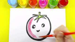 Tomato  How To Draw A Cute Tomato  Easy Drawing Step By Step 🍅 [upl. by Littlejohn41]