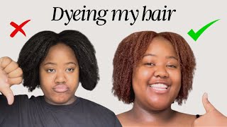 How I dye my natural 4c hair ginger  NO BLEACH  SOUTH AFRICAN YOUTUBER [upl. by Kancler373]