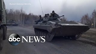 Russian forces look to establish control of Donbas region l GMA [upl. by Nnylhtak179]