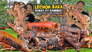 Isang BUONG quotLECHON BAKA KAMBING BABOY at COCHINILLOquot Para sa 1 MILLION SUBSCRIBERS CELEBRATION [upl. by Noid632]