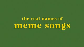 the real names of meme songs  part 1 [upl. by Malone]