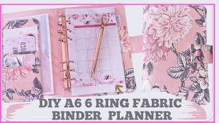 How to Make a Fabric A6 6 Ring Binder planner  Make from Scratch  DIY  How to [upl. by Ayotahs906]