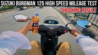 SUZUKI BURGMAN 125 HIGH SPEED MILEAGE TEST  SHOCKING RESULT [upl. by Yerg]