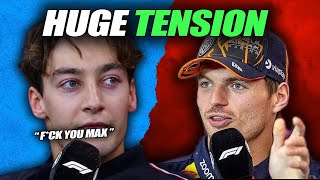 INSANE HUGE TENSION Russel BIG ANGRY to Max Toto Angry the Situation Verstappen FIRED Form F1 [upl. by Bergess]