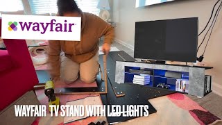 HOW TO ASSEMBLE  WAYFAIR TV STAND WITH LED [upl. by Niehaus286]