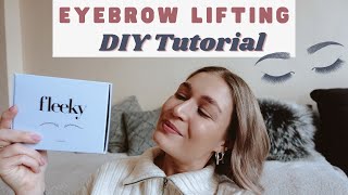 AUGENBRAUENLIFTING TUTORIAL  Brow Lifting selber machen mit dem Fleeky Eye Brow Lift Kit [upl. by Youngman974]