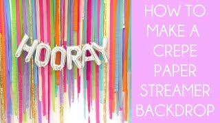 How To Make A Crepe Paper Streamer Backdrop [upl. by Bully]