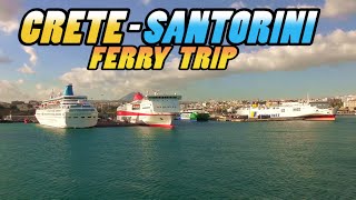 Crete to Santorini Ferry  Greece 4k [upl. by Candy]