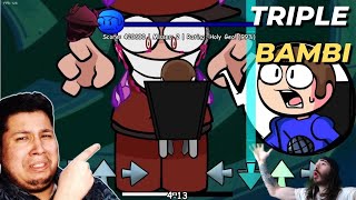 SillyFangirl Vs TRIPLE BAMBI   FNF vs TRIPLE PHONEBREAKERS Dave and Bambi Mod [upl. by Bendicta313]