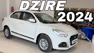 2024 NEW MARUTI SUZUKI DZIRE VXI MOST VALUE FOR MONEY VARIANT DZIRE SECOND BASE MODEL WHITE COLOUR [upl. by Ainollopa]