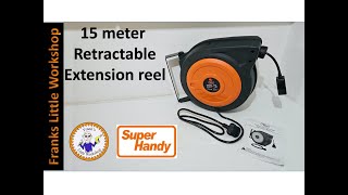 15 meter Retractable cable reel for the workshop By Super Handy [upl. by Ecyarg]