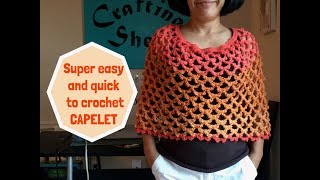 How to crochet easy CAPELET [upl. by Orfield]