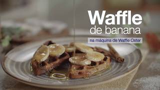 Receita de Waffle de Banana Funcional  Máquina de Waffle Oster [upl. by Yonatan444]