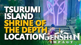 Tsurumi island Shrine of the Depth Genshin Impact Location [upl. by Ahtelat]