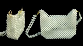 اسهل واشيك شنطه خرز تريندي جدا Awesome pearl beaded shoulder bag [upl. by Cassil375]