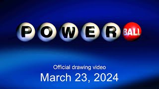 Powerball drawing for March 23 2024 [upl. by Ecnarwal]