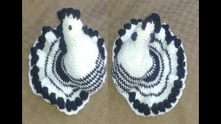 الجزء التالت اسهل طريقة لعمل يد البراد بالكروشيدجاجة بالكروشيChicken crochet [upl. by Relyk]