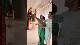 Ankita Lokhande With Husband Vikas Jain Perform Gudi Padwa Puja ankitalokhande [upl. by Sad]