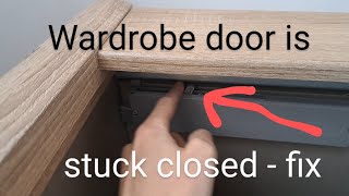 fix sliding wardrobe door stuck closed  rauch [upl. by Anyak]