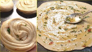 Unique Style Garlic Paratha ❤️  Crispy Multilayered Garlic Paratha [upl. by Acinoj]