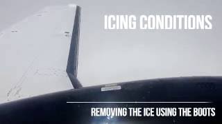 IN FLIGHT ICING CONDITIONS  SLOW MOTION  DEICING [upl. by Hickie]