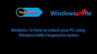 Windows 10 How to Unlock Your PC Using Windows Hello Fingerprint Option [upl. by Togram]