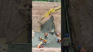 Processing for Road Crossing structure shorts concreting excavator [upl. by Irual]