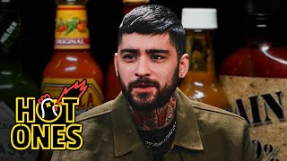 Zayn Malik Lets the Tears Flow While Eating Spicy Wings  Hot Ones [upl. by Nala]